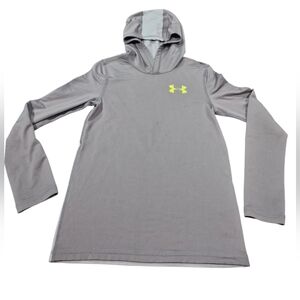 Under Armour Gray Hoodie with Neon Accent